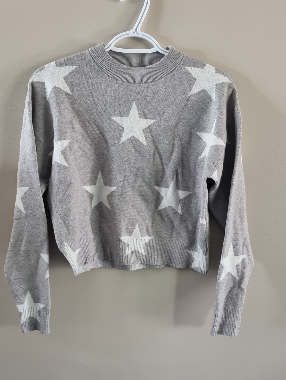 Streetwear Society Gray & White Star Crewneck Sweater